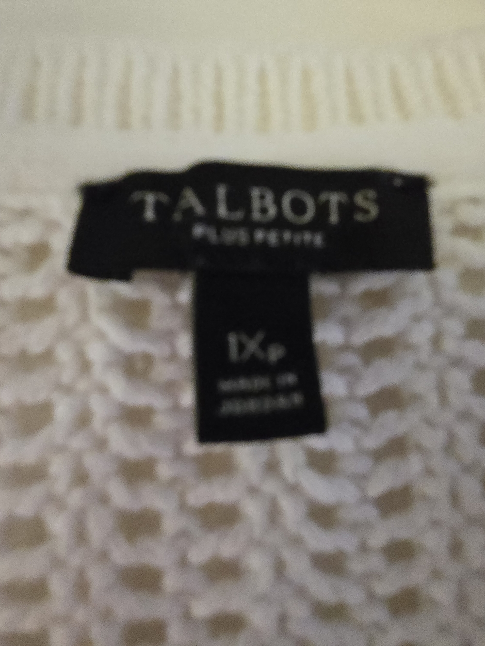 NWOT Talbots White Knit Crewneck Sweater